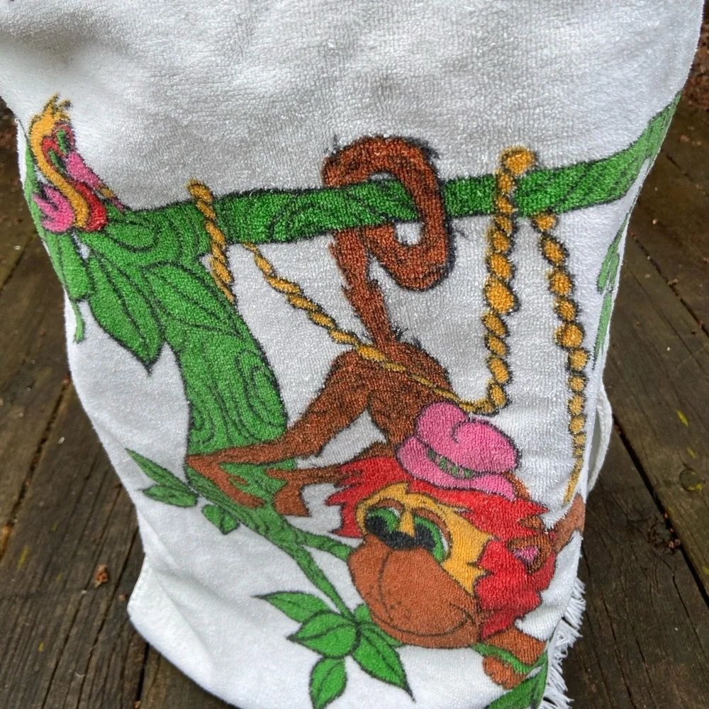 Cannon Monkey Towel Handmade Cover Up